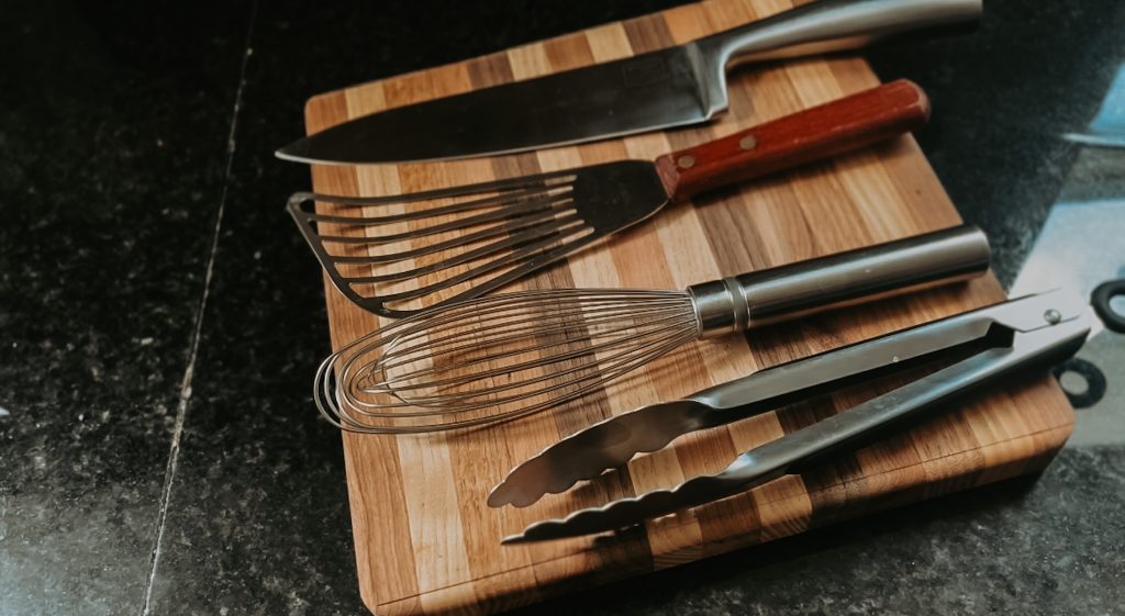 kitchen essentials on cutting board